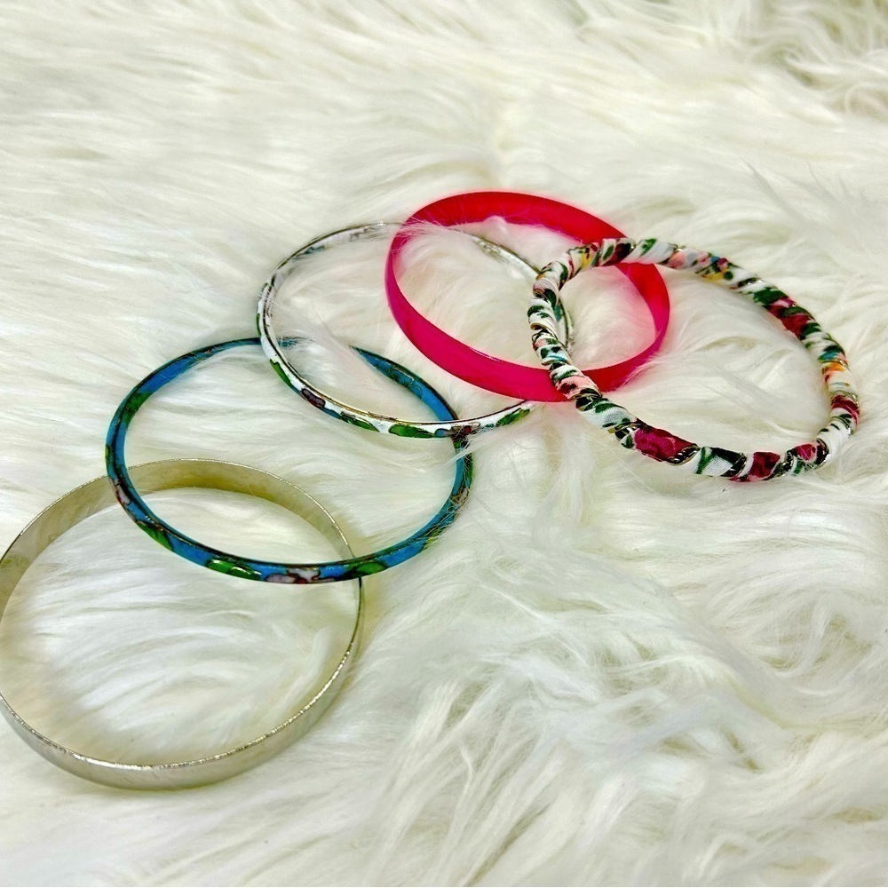 5 Vintage Bangle Bracelets